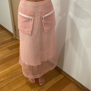 Christopher Kane maxi pink skirt with crystals